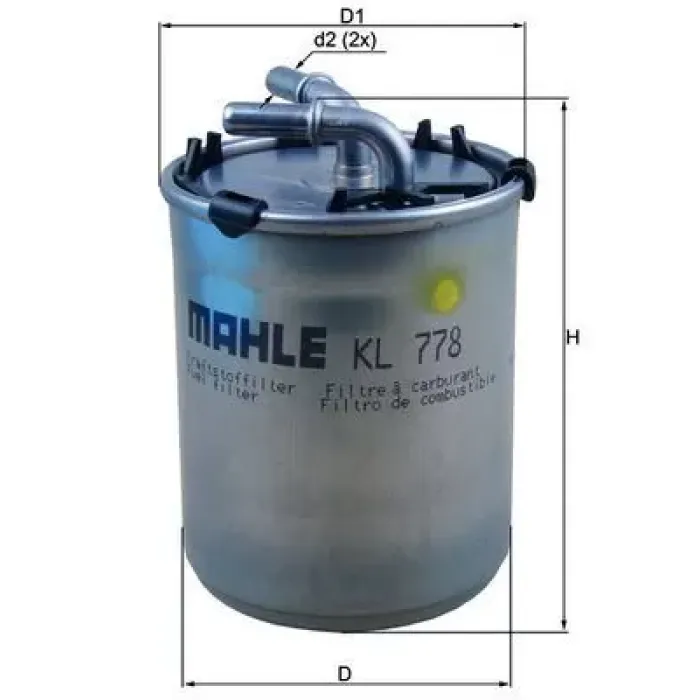 Yakit Filtresi (Mazot) Polo V Ibiza Fabia II 1,2TDI A1 2,0TDI 10> | MAHLE KL778 | OEM 6R0127400C 6R0127400C 6C0127400 6C0127400