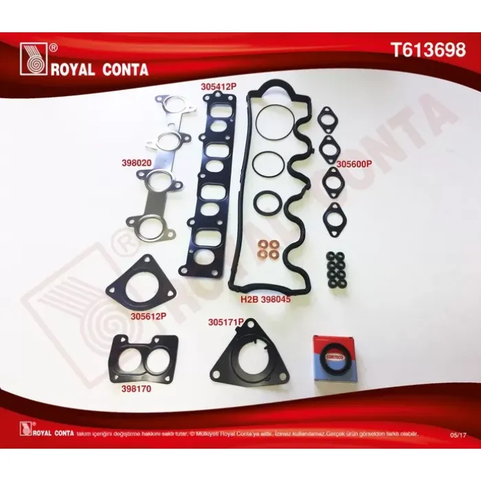 Ust Takim Conta Reinz Keceli Subap Lastikli Doblo Punto Strada 1,9JTD (182,B9,000 188,A2,000 Motor) | ROYAL T613698 | OEM 71739971