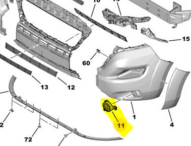 Tampon On Sol Kose Astarli Sisli Boxer 2014> | PULO P1-BX14-61 | OEM 1612430580 71775724