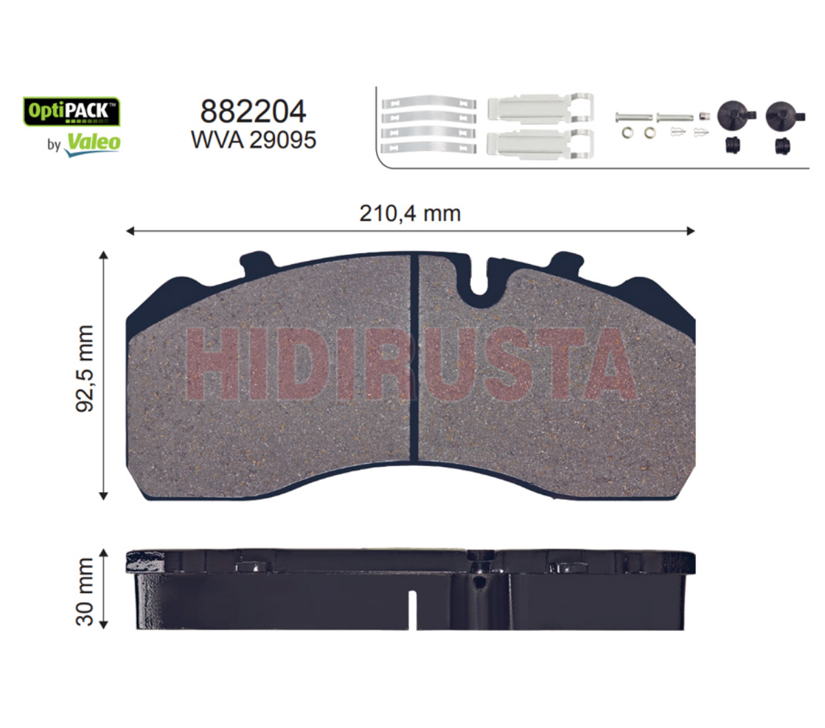 Fren Balatası Atego, Iveco Eurocargo, MAN TGM (29320) | OEM A9674200020