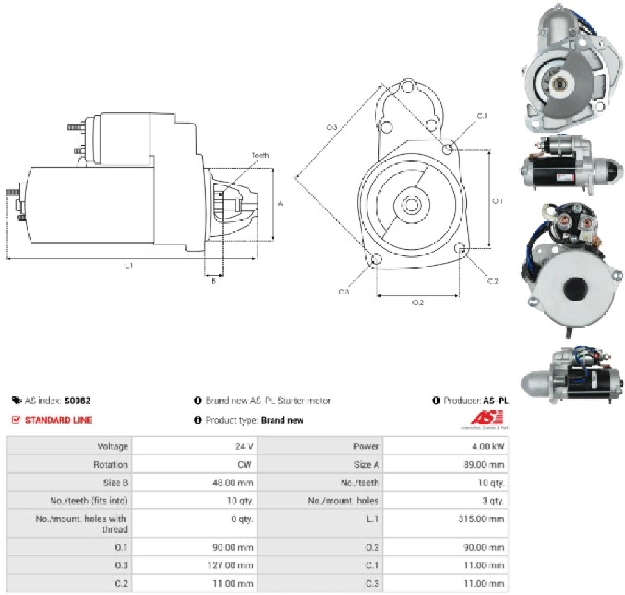 Marş Motoru 24V 10D 4KW Bosch Tip BMC Profesyonel-Belde Otokar Sultan Iveco Eurocargo | OEM S0082