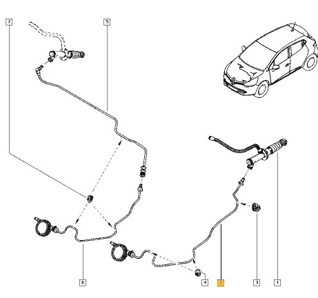 Debriyaj Hidrolik Borusu Renault Megane III Scenic III 1.5 DCI | LEEOPART CT20102 | OEM 308516811R