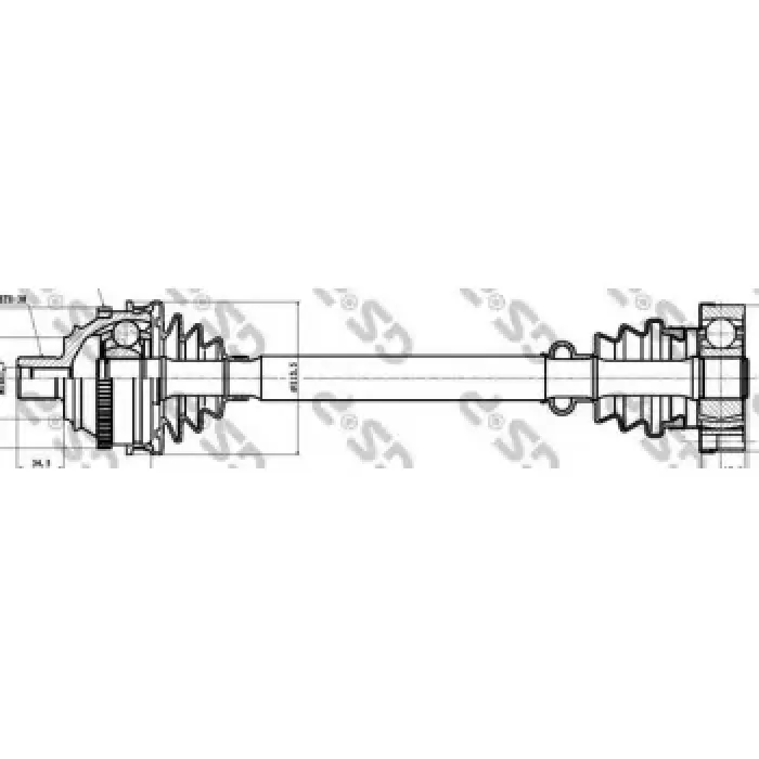 On Aks Sag Sol ABS'Li Transporter T4 Acv Aja 96>04 | GSP 261004 | OEM 701407271P