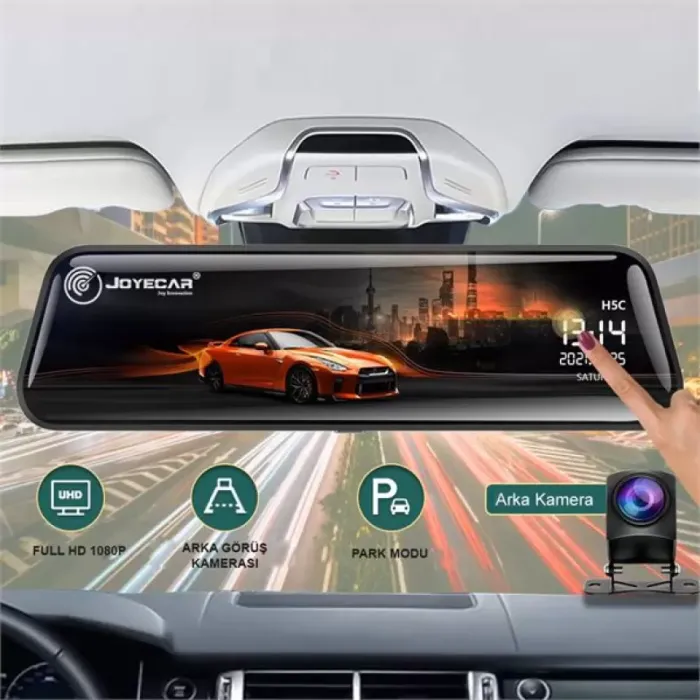 Joyecar J10 10 Inc Araç Ici Kamera Ips Dokunmatik Ekran Dual Lens Full HD | JOYECAR J10CAM