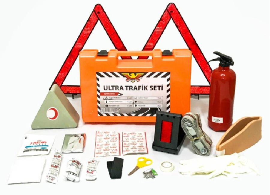 Trafik Seti Ultra Dikdörtgen Sert Kutulu 1 Kg Yangın Söndürücülü | OEM KK-TS050