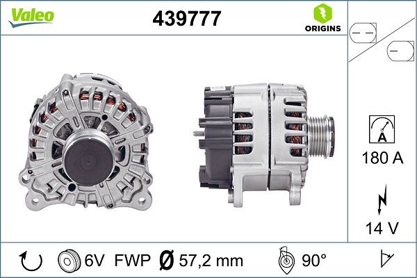 Alternator A4 Q7 3,0TDI 08> | VALEO 439777 | OEM 059903019D