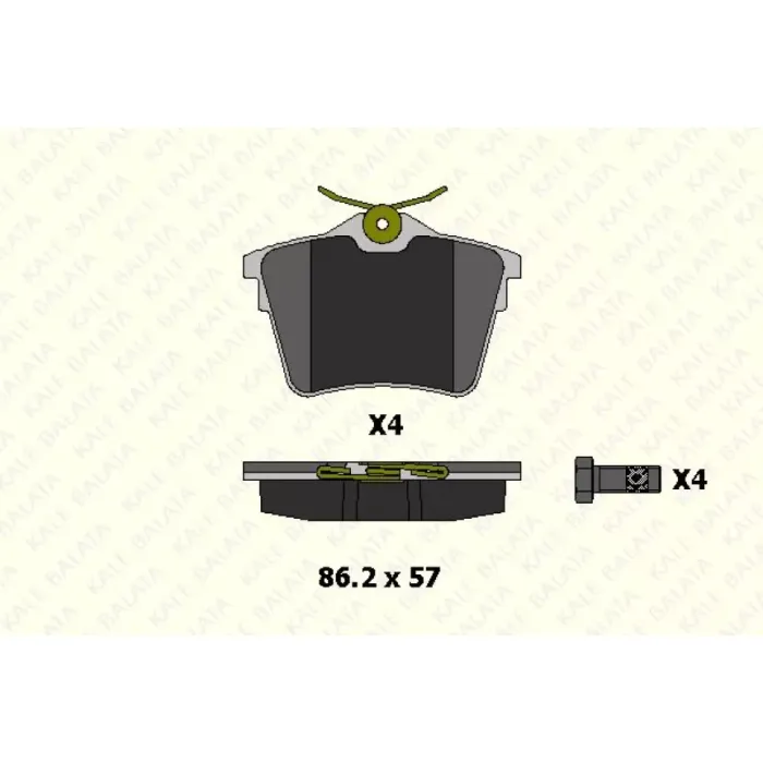 Arka Fren Balatasi P407 04> C5 3 09> 1,6HDI 110 Fap 1,8 2,0 2,0 Hdi 135 Fap 2,2 3,0 | KALE B 24135 178 14 ANS | OEM 425279 425326 425404