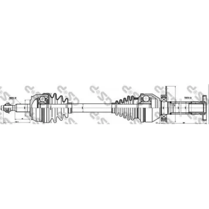 On Aks Sag Transporter T5 2,5TDI 03> | GSP 261140 | OEM 7E0407452KX 7E0407452KX 7H0407272AC 7H0407272AL 7E0407272BB 7H0407272AC 7H0407272AL 7E0407272BB