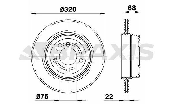 Fren Diski Arka Bmw X3 E83 | BRAXIS AD0336 | OEM 34213332217
