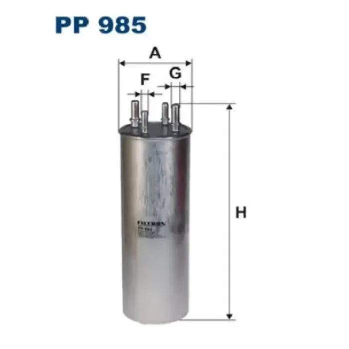 Yakit Filtresi (Mazot) Transporter T5 T6 1,9 / 2,0TDI / Bitdi Touareg 2,5TDI Axb Axc Axd Axe Bac Blj Blk Bnz Bpc Bpd Bpe Brr Brs Caaa Caab Caac Caad Caae Ccha Cchb Cfca 03>16 | FILTRON PP 985 | OEM 7H0127401A 7H0127401A 7H0127401B 7H0127401F
