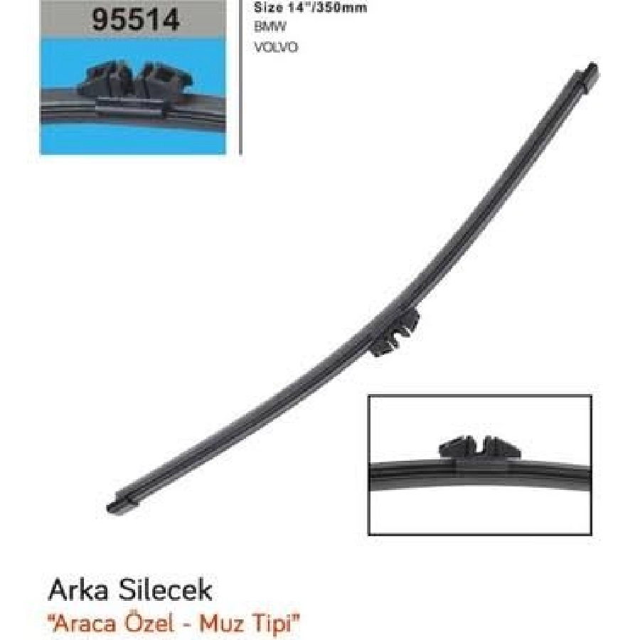 Silgi Paleti 350mm Arka Muz Tek - BMW 5 Tourıng [F11, G31] (2010 ve sonrası ) Volvo V70 3 (2007-2016) V90 2 | OEM 95514