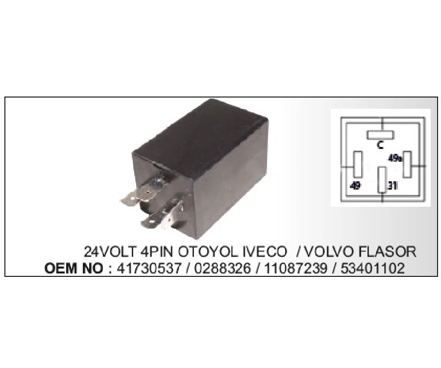 Flaşör 24V 4 Uçlu ( + , -, L, P) - Iveco | OEM SSF295