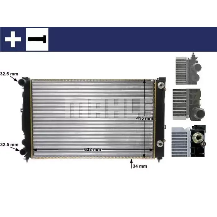 Motor Radyatoru Otomatik Passat A4 A6 1.6 1.8T 1.9TDI 97>05 | MAHLE CR 132 000S | OEM 8D0121251BE 8D0121251M 4B0121251AG