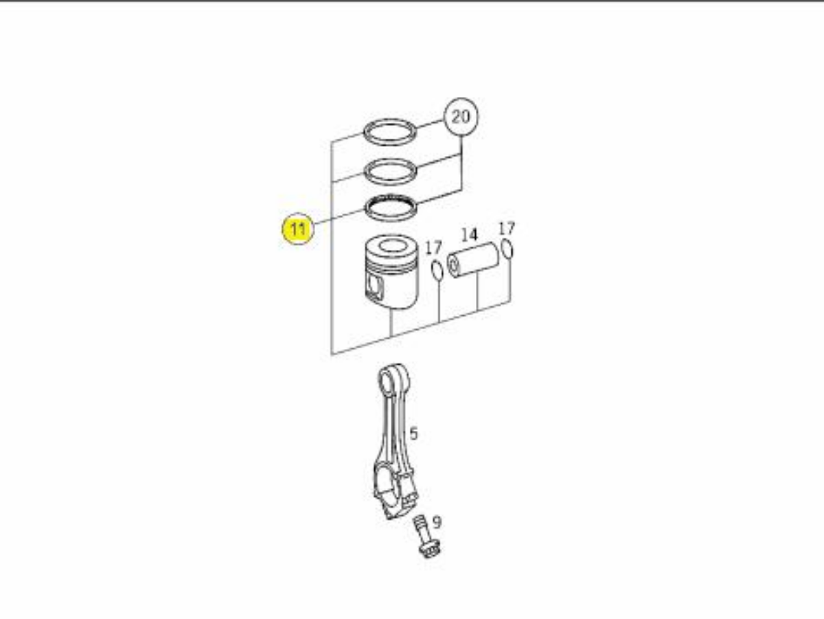 Piston (Güncel No: A9060306017) | OEM 9060305617