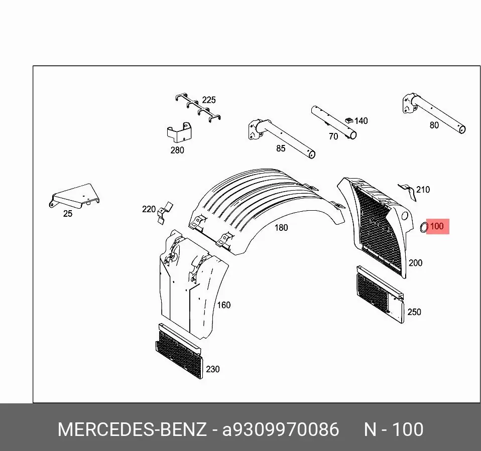 Çamurluk Tapası Axor | OEM 9309970086