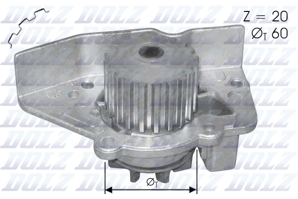 Devirdaim Su Pompasi P306 Ym Xsara P406 Ym XU7JP4 (1.8 16V) | DOLZ N406 | OEM 120198