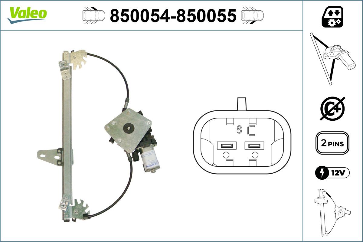 Cam Mekanizmasi (On) / (Sol) Cit Ax | VALEO 850054 | OEM 9600421380