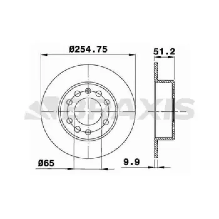 Arka Fren Aynasi (Disk) Octavia 1,4 1,6 1,9TDI 2,0TDI 06 / 04>GOLF V 1,4 16V 1,4FSI 1,6 1,9TDI 2,0 10 / 03> | BRAXIS AE0018 | OEM 1K0615601AB 1K0615601AB 1K0615601K 5C0615601A 1K0615601K 5C0615601A