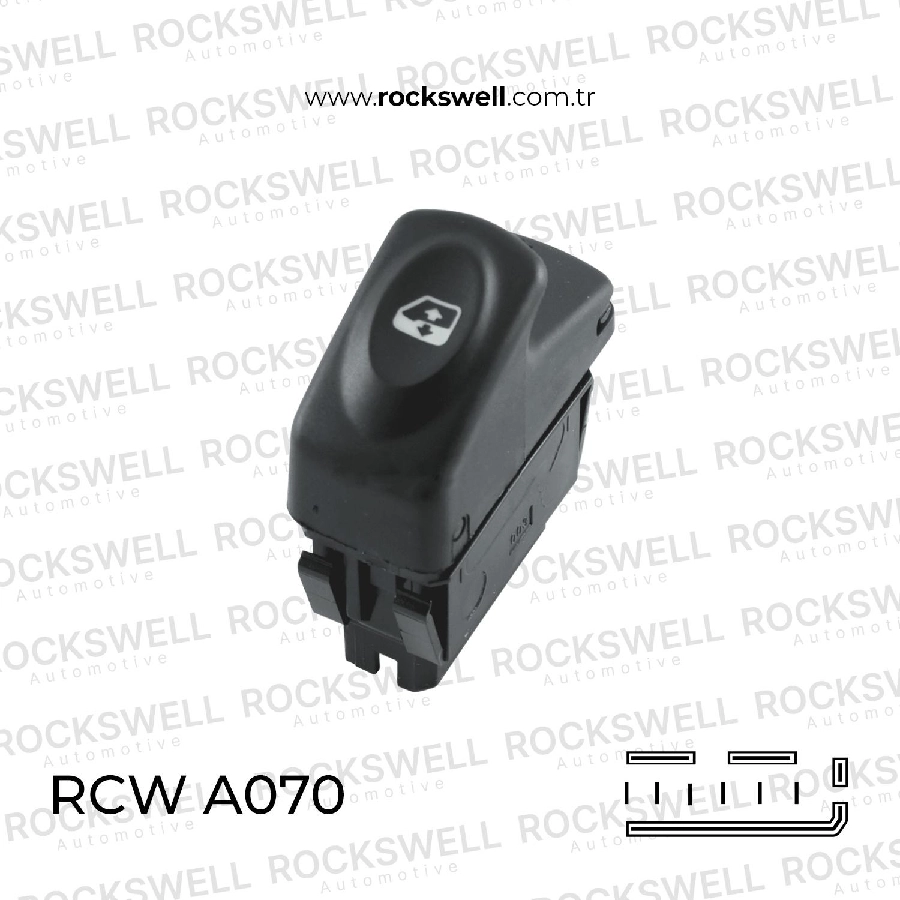 Cam Açma Anahtarı Clio Kangoo Megane Logan Arka (Pin 5) Megane Logan Clio Kangoo 7700838101 | OEM RCWA070