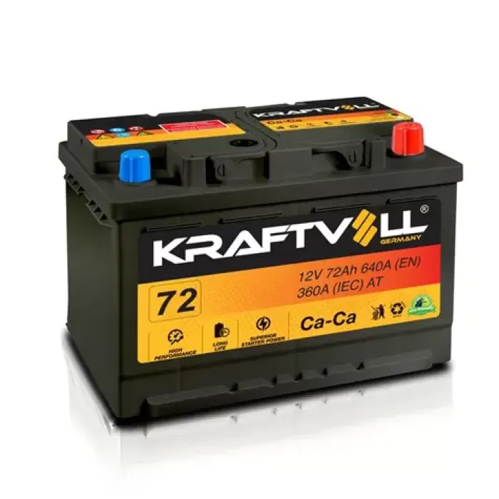 Aku 12V 72 Ah LB3 (278×175×175) Tam Kapali Alcak | KRAFTVOLL 18010012 | OEM 55176507 55176576
