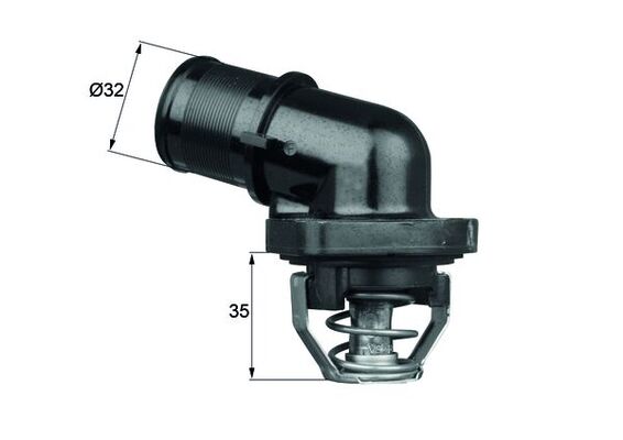 Termostat Komple (Kapakli) / (89°) P106 P206 P306 C2 C3 C3 2 C3 Pluriel Xsara Saxo TU3JP TU3A TU3AE | MAHLE TI18189 | OEM 1336Q2