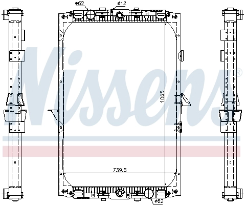 Motor Su Radyatoru DAF XF 95 Fa / 95 Fad / 95 Fak / 95 Far / 95 Ft / 95 XF (Cerceveli) / (Mt) | NISSENS 61417A | OEM 1286208 1326966 1617340 1617341