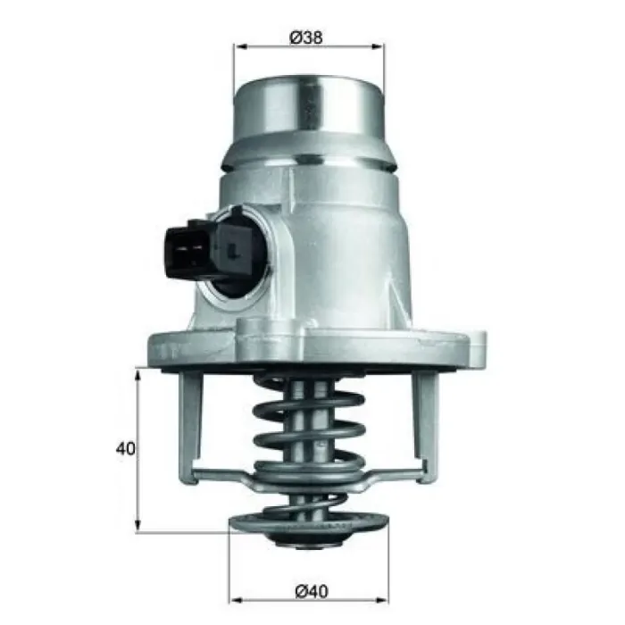 Termostat Govdeli BMW F22 F30 G20 F32 F10 E60 E63 F12 F13 F06 E65 G14 G15 G01 G02 E53 E70 F15 G05 E71 F16 | MAHLE TM27101 | OEM 11537586885