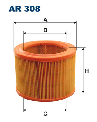 Hava Filtresi Partner Berlingo P306 Xsara XUD9 / DW8 P205 P309 XUD7T (Kısa Tip) | FILTRON AR 308 | OEM 1444VF 144484 1444G0