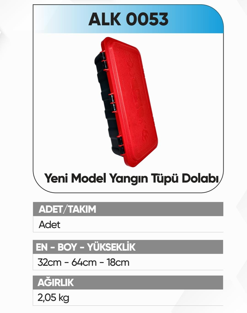 Yeni Model Alkotek Dorse Yangın Tüpü Dolabı Altılı Koli
