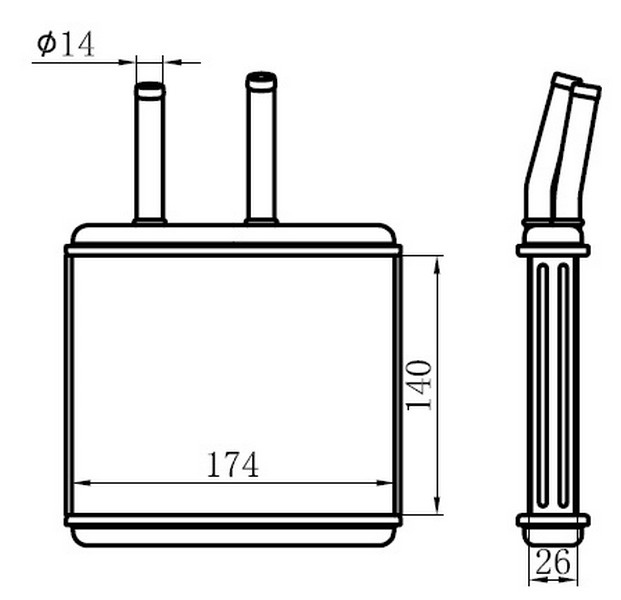 Kalorifer Radyatoru Swift (140X174X26 ) | ORIS KSZ001026 | OEM 7412060B00