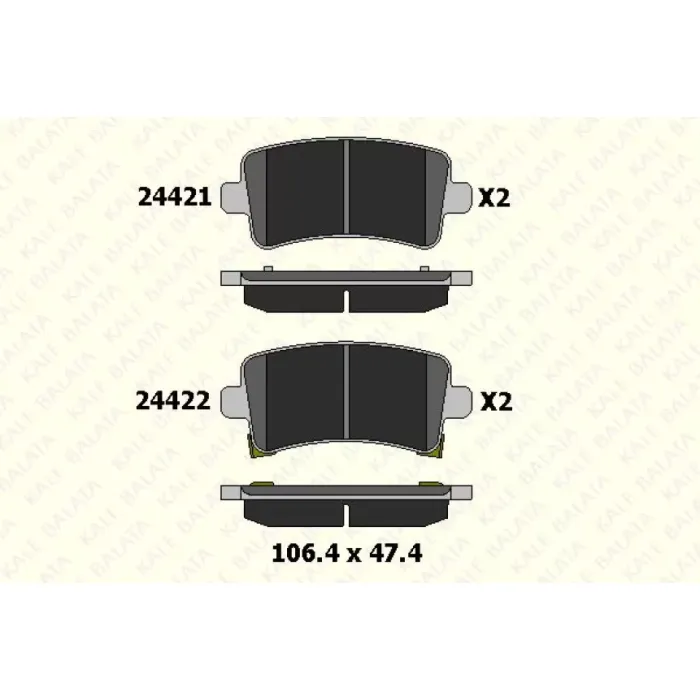 Arka Fren Balatasi Insignia A 09> 17 | KALE B 24421 173 05 ANS | OEM 1605366