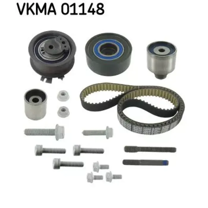 Triger Seti Crafter Ckub A4 A5 A6 Q5 Golf 6 T6 Leon Octavia Super B Caddy 3 Amarok 1.2 1.6 2.0TDI 07> Siyah Teflonlu Kayis | SKF VKMA01148 | OEM 03L198119A 03L198119B 03L198119C 03L198119D