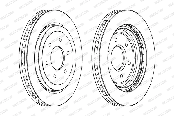 On Fren Disk Aynasi Nissan Navara D40 05-11 Pathfinder 05-11 (320X6) 17 Jant (Paslanmaz Krom Kaplamali) | FERODO DDF1611C-1 | OEM 402063X005