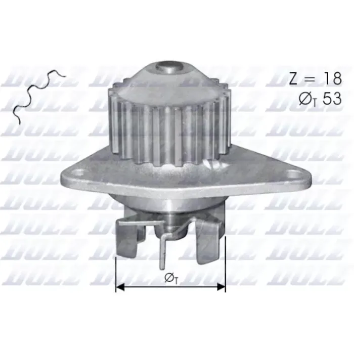 Devirdaim Su Pompasi 206 Ym Bipper C2 C3 Partner Berlingo TU3JP-TU3A 1.4 8V Mqp | DOLZ C114 | OEM 1201G0 1609314780 1609417080