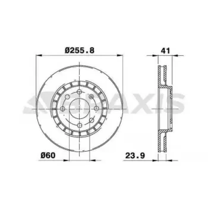 On Fren Diski Astra F Vectra A Vectra B 1,6 | BRAXIS AE0075 | OEM 569001 569001 90487402 96179110 90487402 96179110