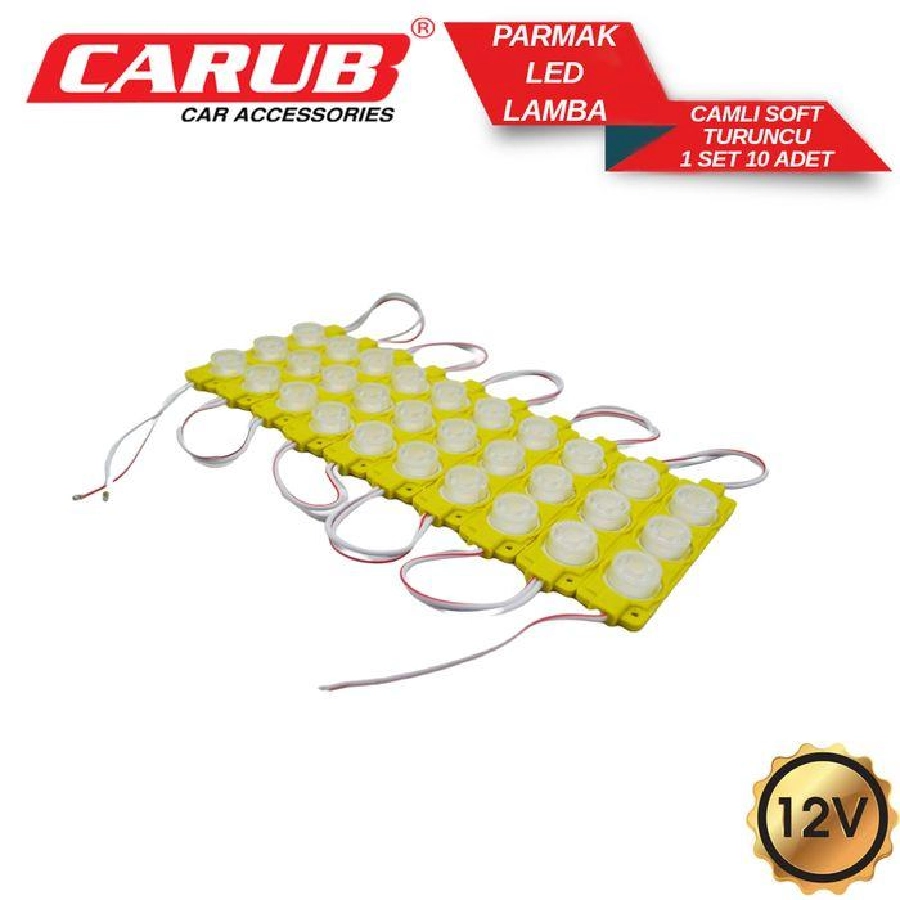 Lamba 12V Camlı Soft Parmak 1SET 10 Adet Orange Turuncu | OEM BR0409926