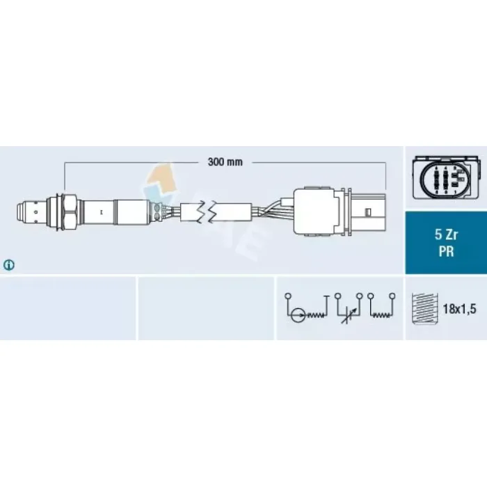 Oksijen Sensoru Cordoba Ibiza IV Fabia Polo 1,4 16V 05 / 00> | FAE 75031 | OEM 030906262T