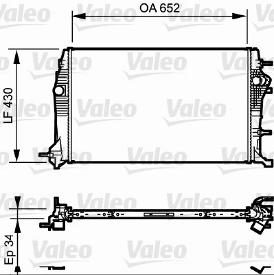 Radyator Renault Scenic III 2,0 DCI | VALEO 735181 | OEM 214100017R