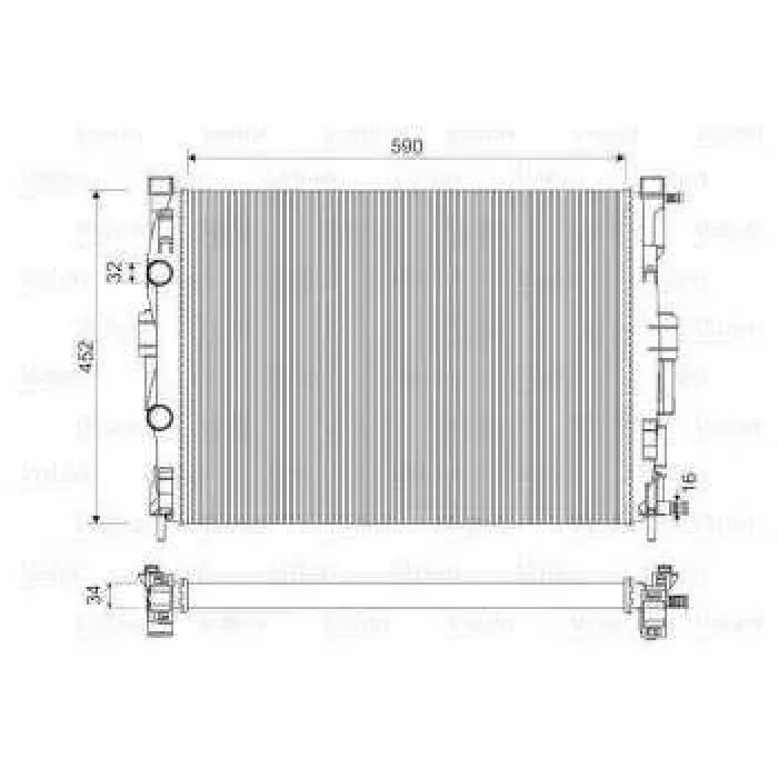 Motor Radyatoru Megane II Scenic 1,5DCI 1,4 / 1,6 / 2,0 16V | VALEO 732946 | OEM 8200117609 8200117609 8200115542 8200357536 8200115542 8200357536