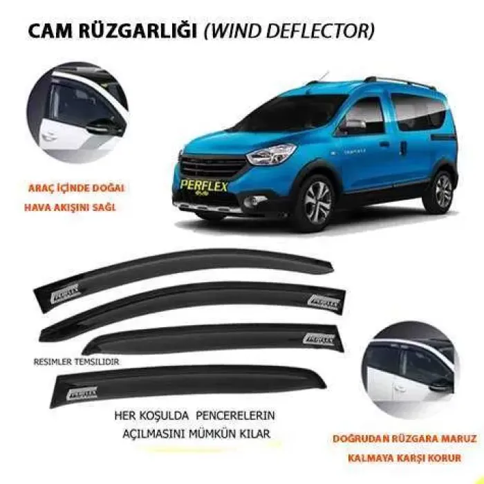 Cam Ruzgarligi Classic Tip 4 Parça Lodgy 2012+ | PERFLEX PA4-DC04 | OEM 99