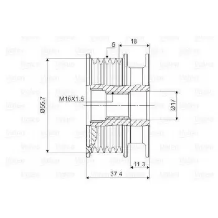 Alternator Kasnagi Polo 1,7 Sdi 1,9D 99> | VALEO 588035 | OEM 038903119AB 038903119AB 038903119Q 038903119Q