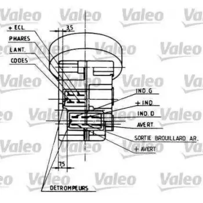 Far Korna Sinyal Kumanda Kolu P205 P309 P1007 | VALEO 251210 | OEM 625341