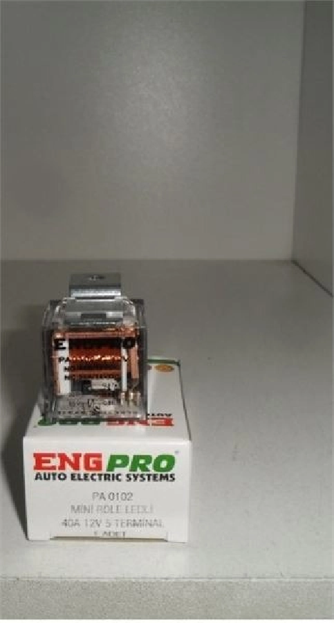 Röle 12V 5 Uçlu 40A Silikonlu Şeffaf LED'li Mini (YLE01) | OEM INW011010