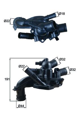 Termostat Mini N16 N18 R55 R56 R57 R58 R60 R61 | MAHLE TM46105 | OEM 11537588876 11537647305 11538671513