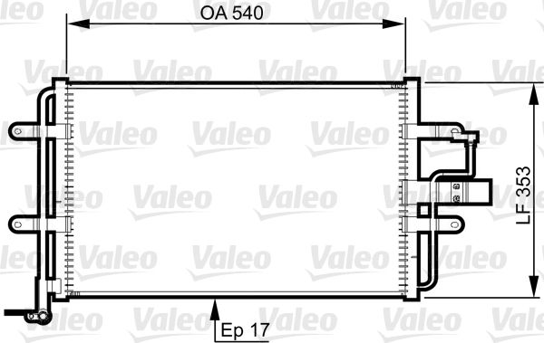 Klima Radyatoru (Kondenser) Leon Toledo Bora Golf IV 1,9TDI | VALEO 814357 | OEM 1J0820413H 1J0820413H 1J0820411H 1J0820411H
