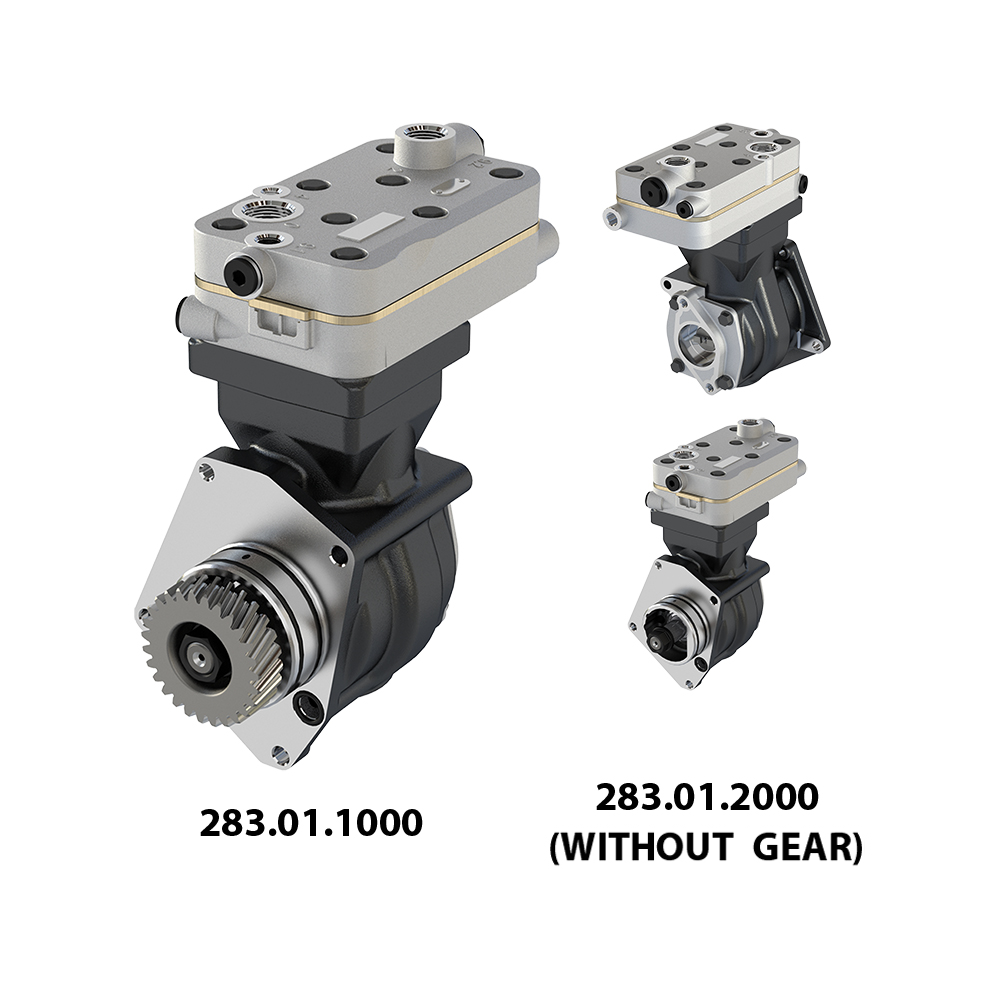 Kompresor (Tek Silindirli) / Sag Dis -Dislili Mercedes Axor OM457 | A-TECH 283.01.2000 | OEM 4571301115 9061300815 4571300815