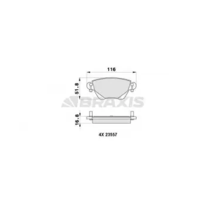 Arka Fren Balatasi Mondeo 3 00>04 Jaguar 10 Type S Type Xj Type 03>09 | BRAXIS AB0421 | OEM 1S7J 2M008 BA 7701207187