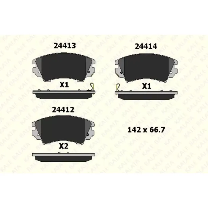 On Fren Balatasi Insignia Astra J Zafira C 17 Inch Jant | KALE B 24412 191 05 ANS | OEM 1605186 1605232 1605317