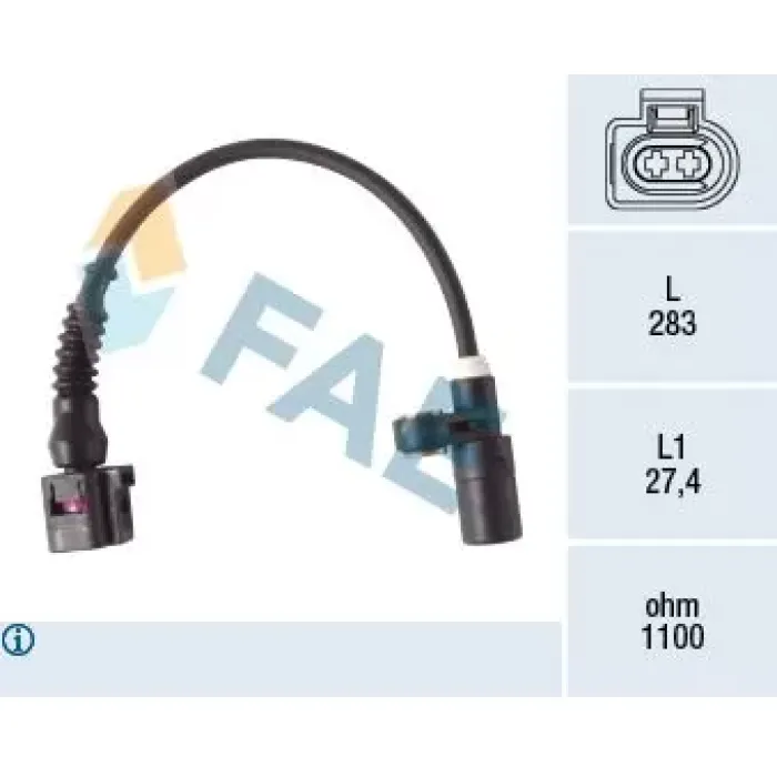 Tekerlek Hiz Sensoru Arka Sag Sol A3 97>03 Bora 99>05 Golf 4 98>06 Leon 00>06 Toledo 99>04 Octavia 97>11 | FAE 78279 | OEM 1J0927807D