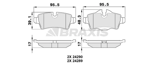 Fren Balatasi Arka Mini R56 | BRAXIS AA0101 | OEM 34216778327